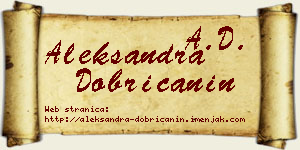 Aleksandra Dobričanin vizit kartica